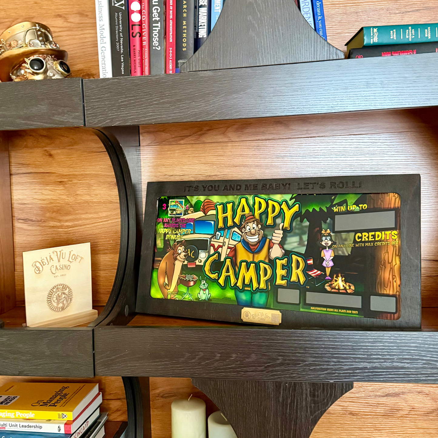 Happy Camper Slot Glass