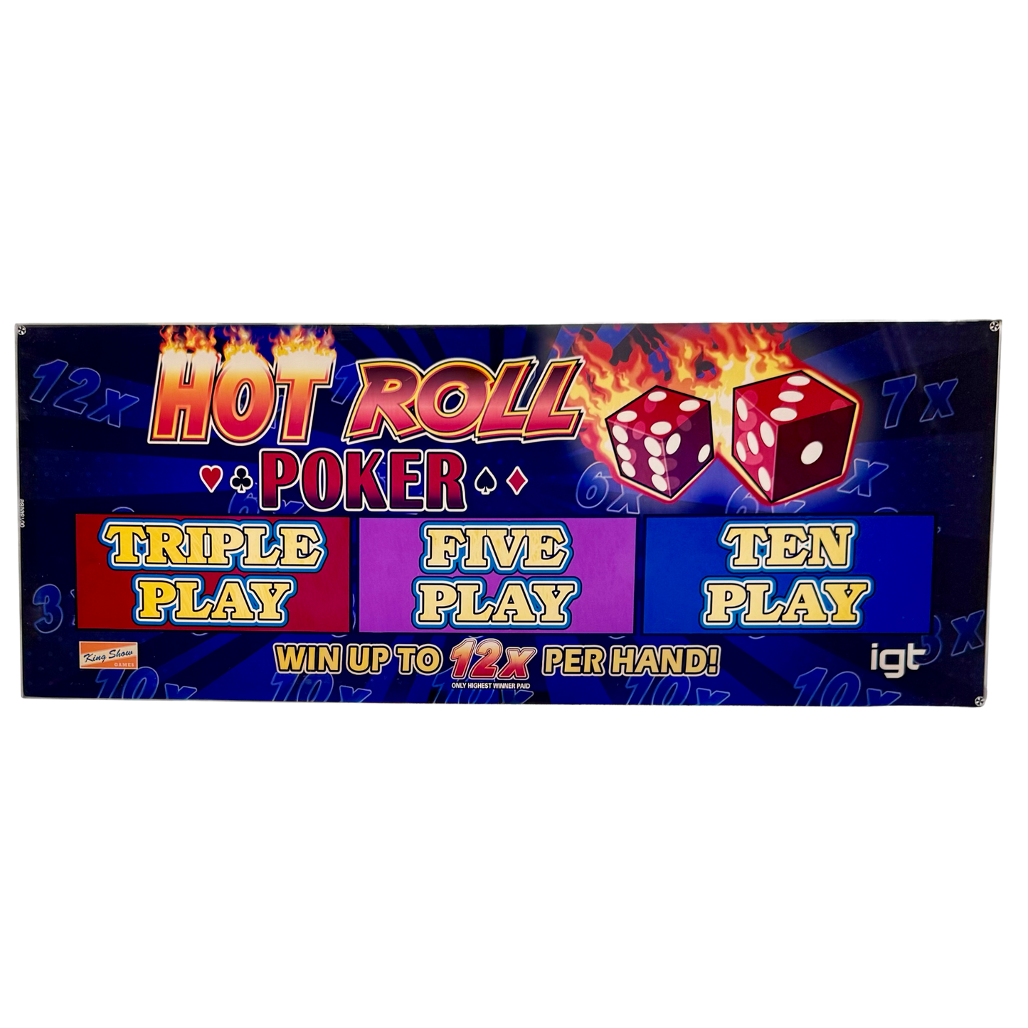 Hot Roll Poker Slot Glass