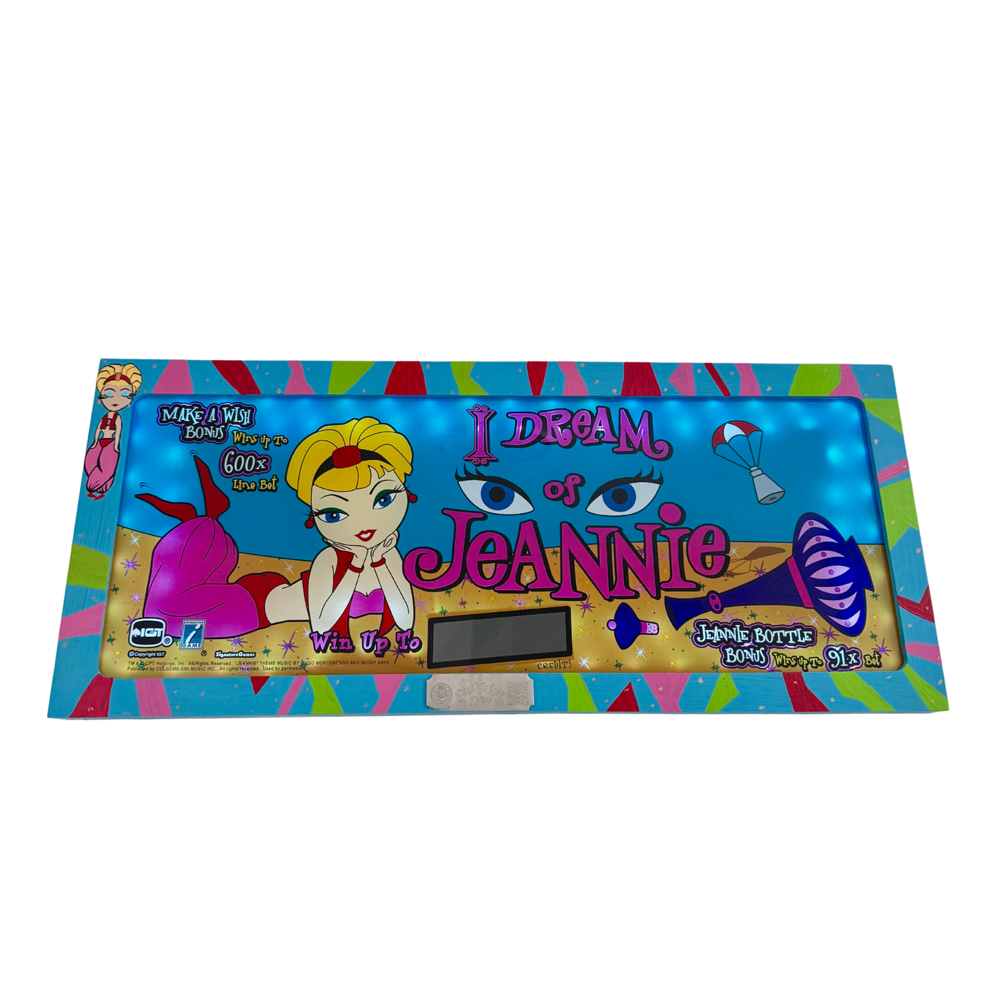 I Dream Of Jeannie Slot Glass
