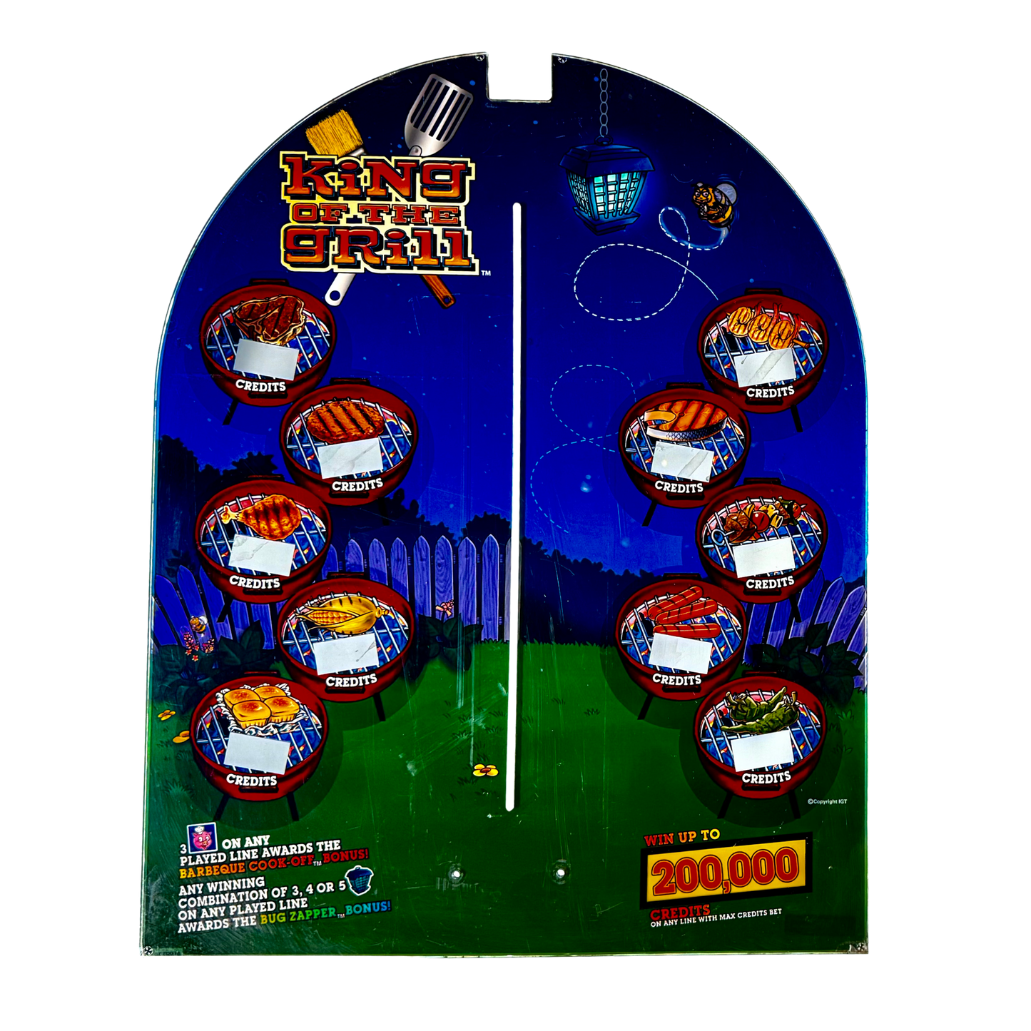 King Of The Grill Slot Glass