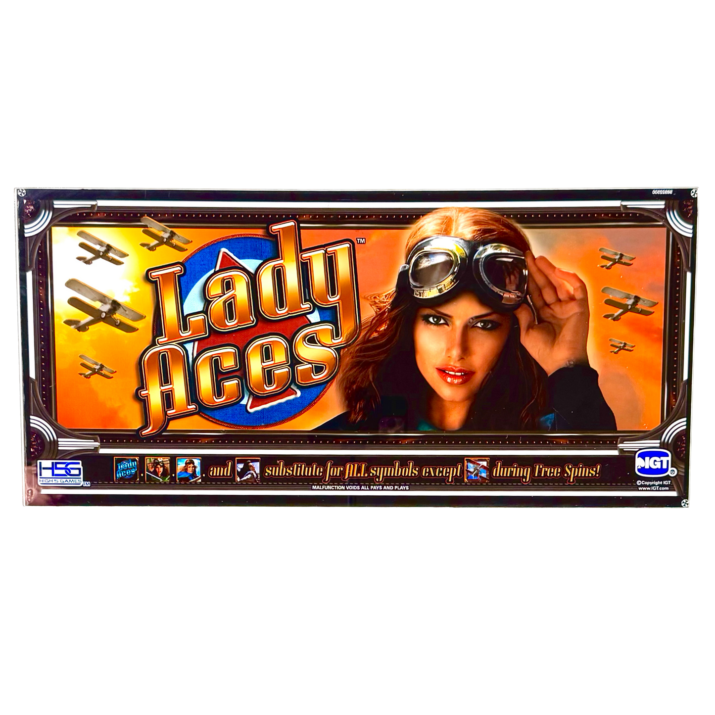 Lady Aces Slot Glass
