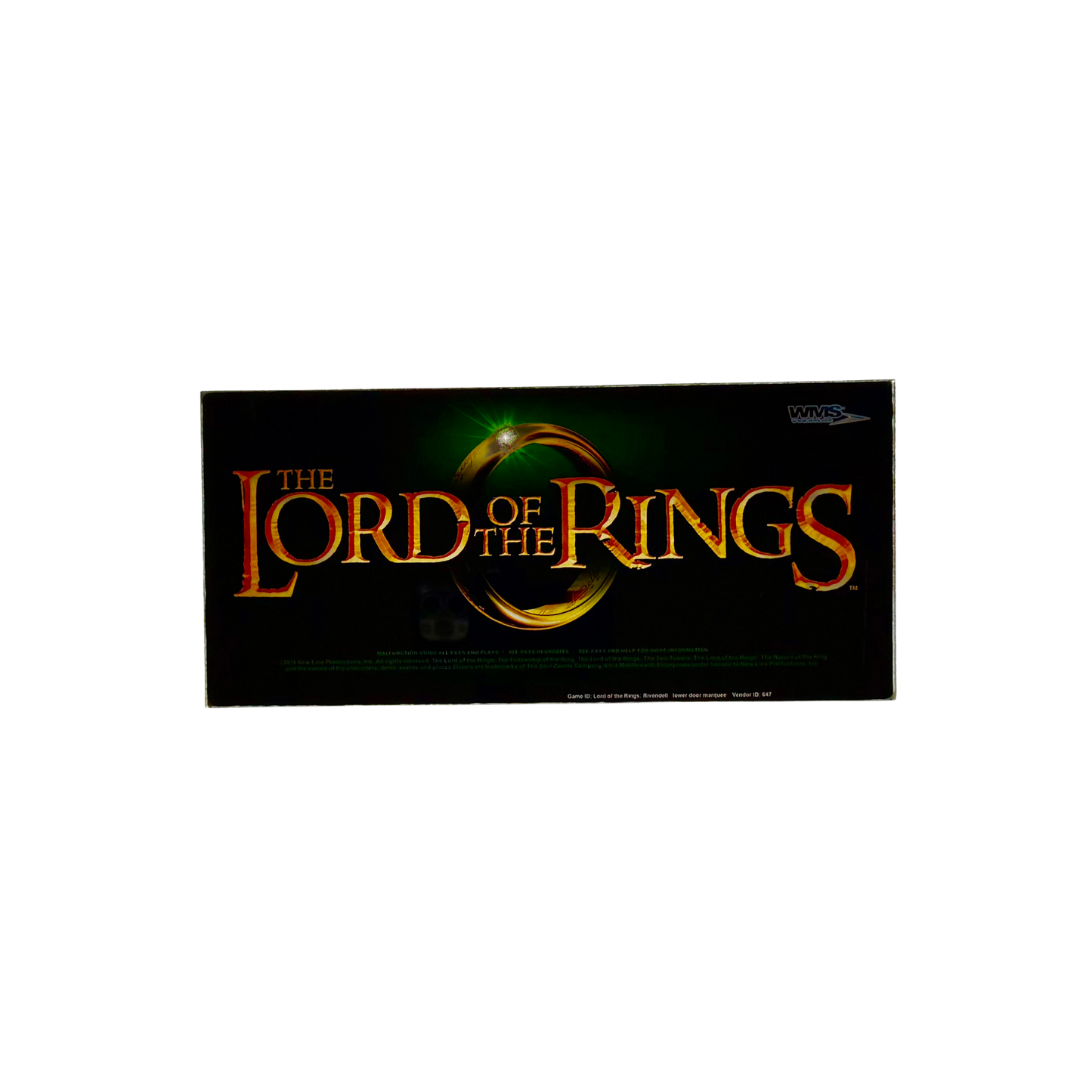 Lord Of The Rings Slot Glass