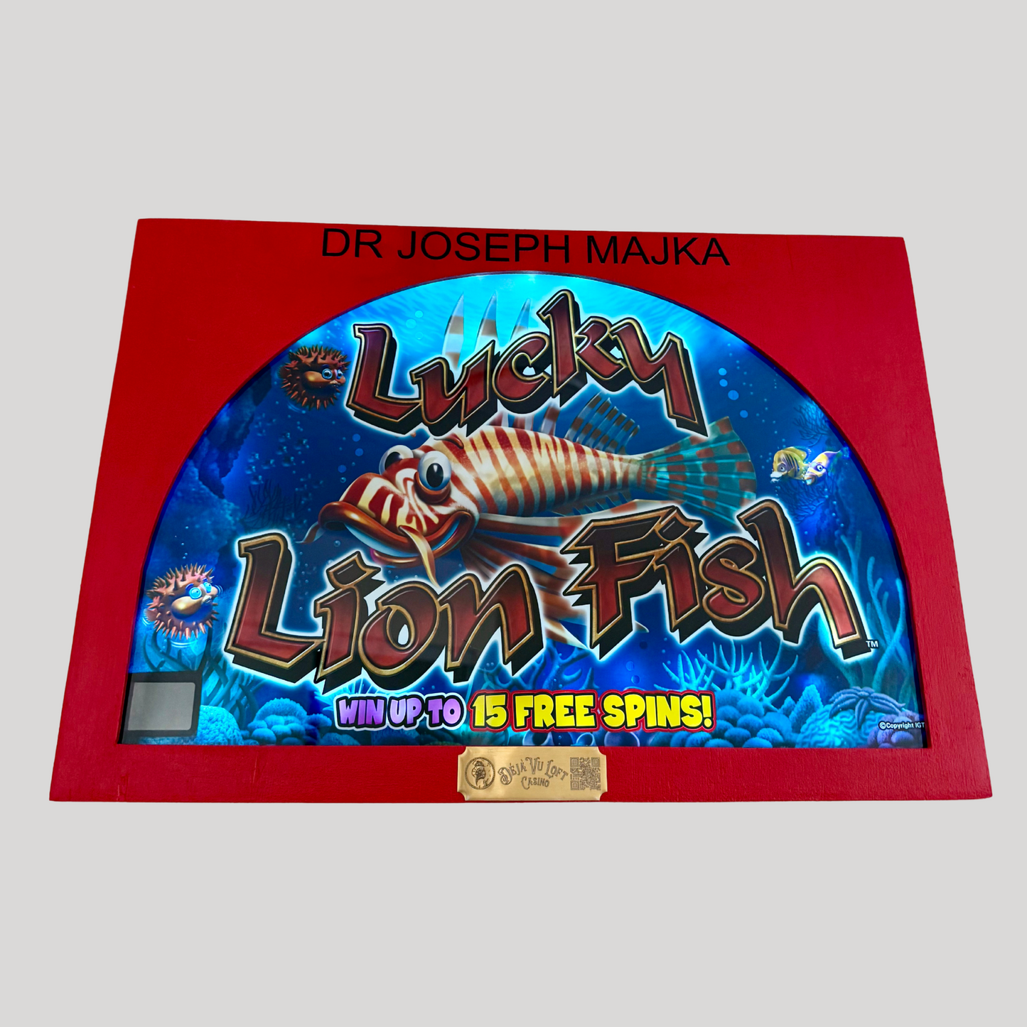 Lucky Lion Fish Slot Glass