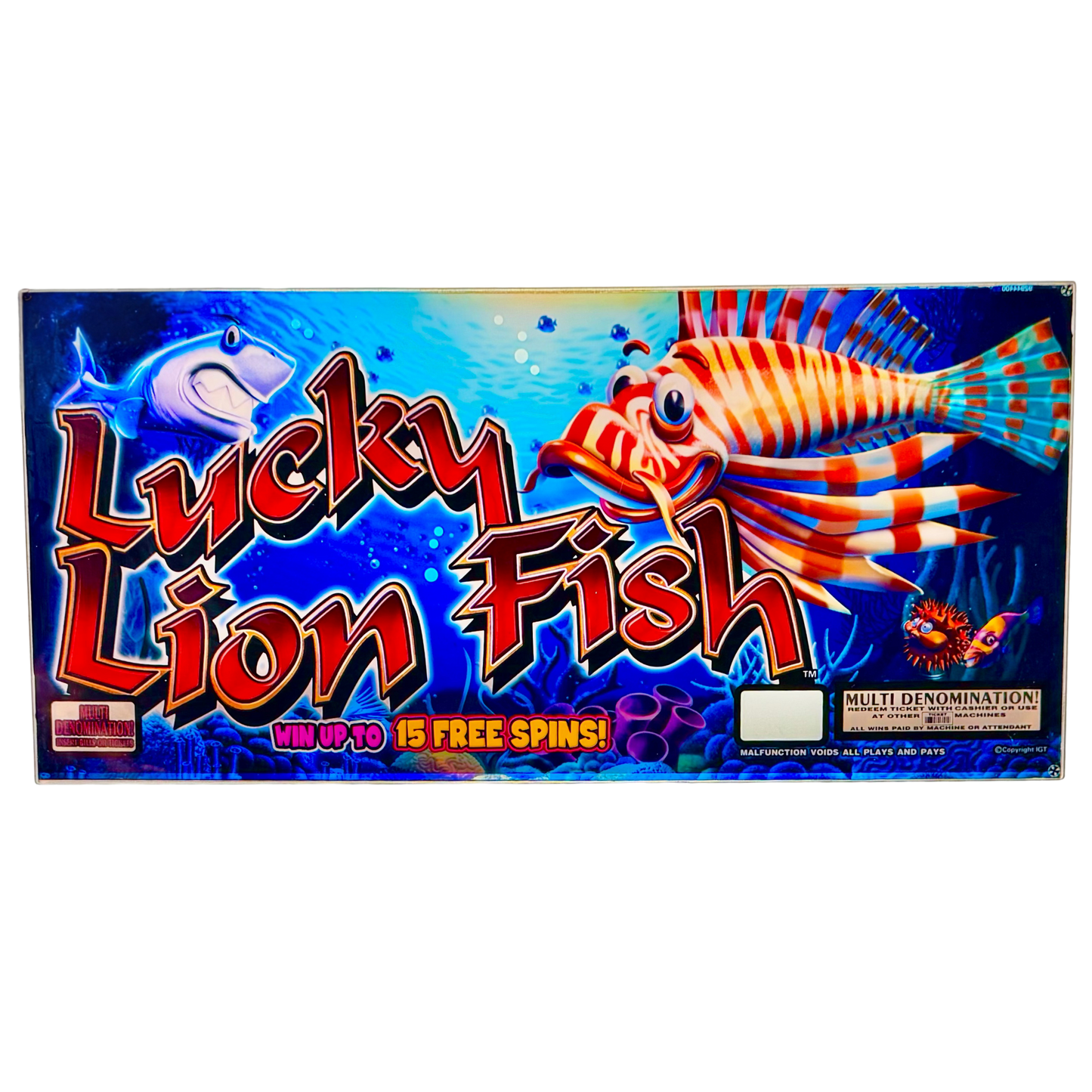 Lucky Lion Fish Slot Glass