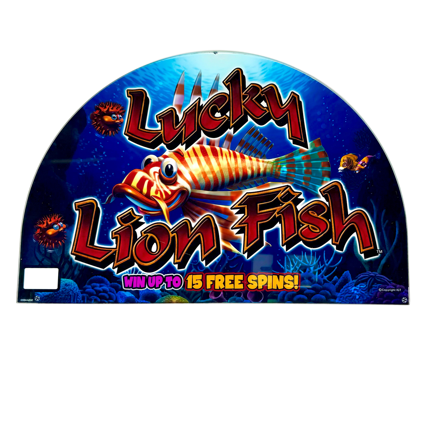 Lucky Lion Fish Slot Glass