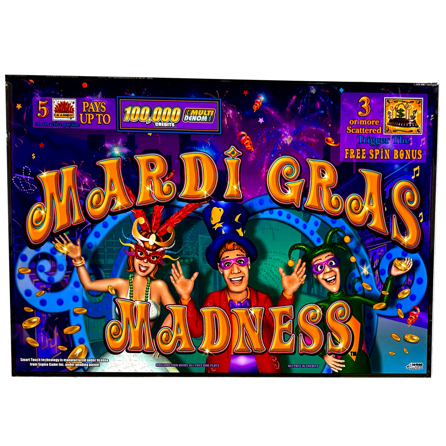 Mardi Gras Madness Jumbo Slot Glass