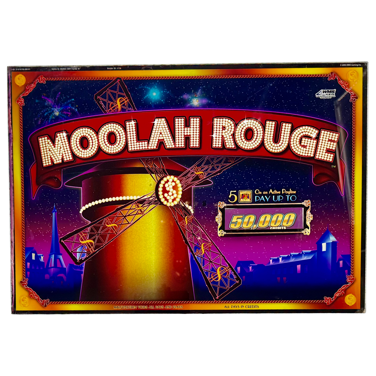 Moolah Rouge Jumbo Slot Glass