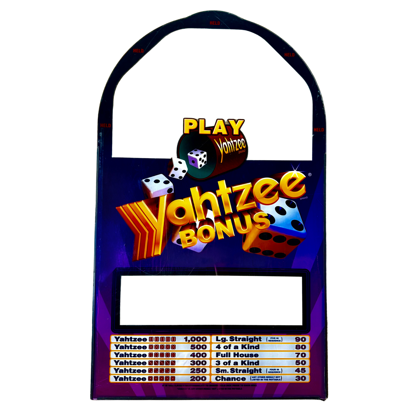Yahtzee! Slot Retro Acrylic