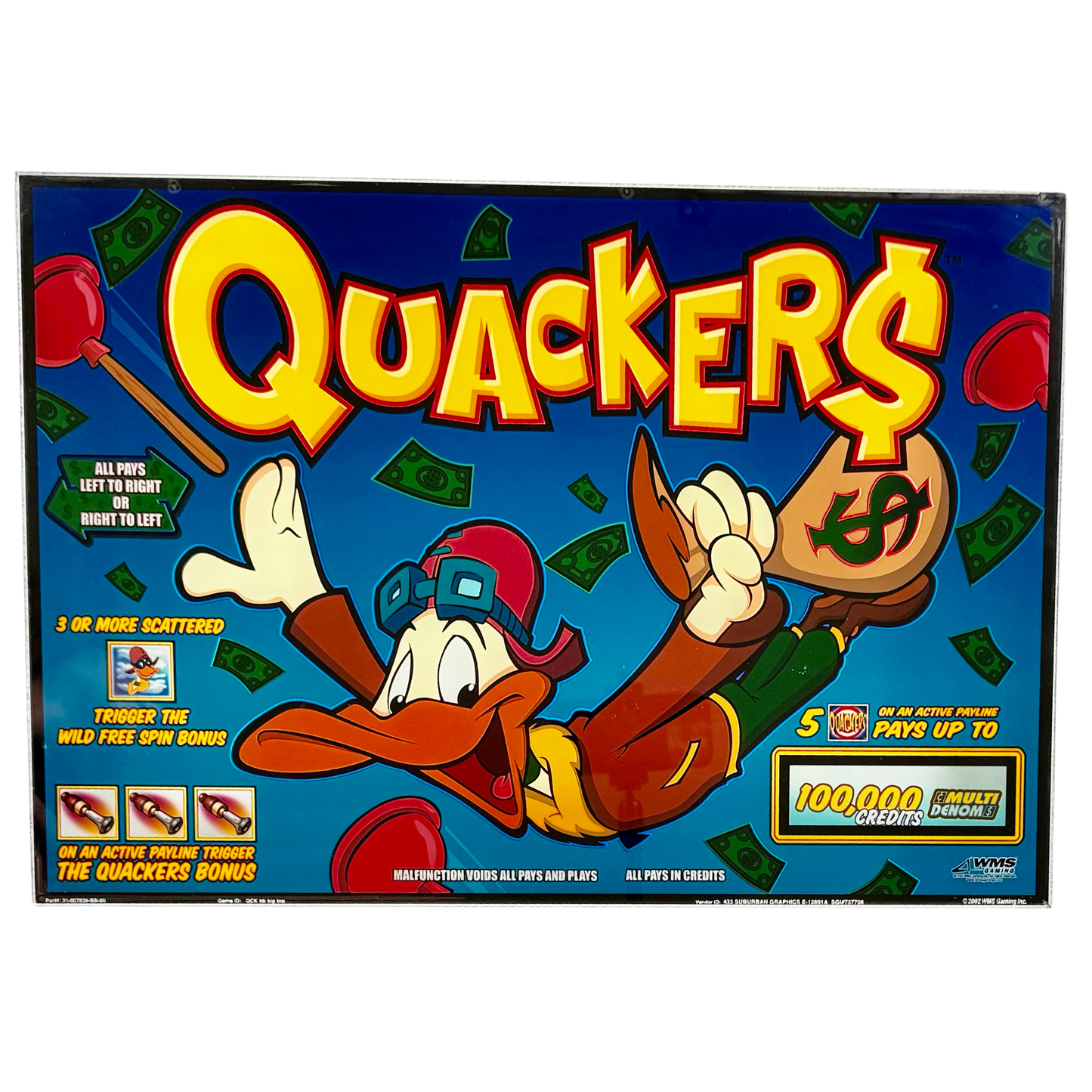 Quackers Jumbo Slot Glass