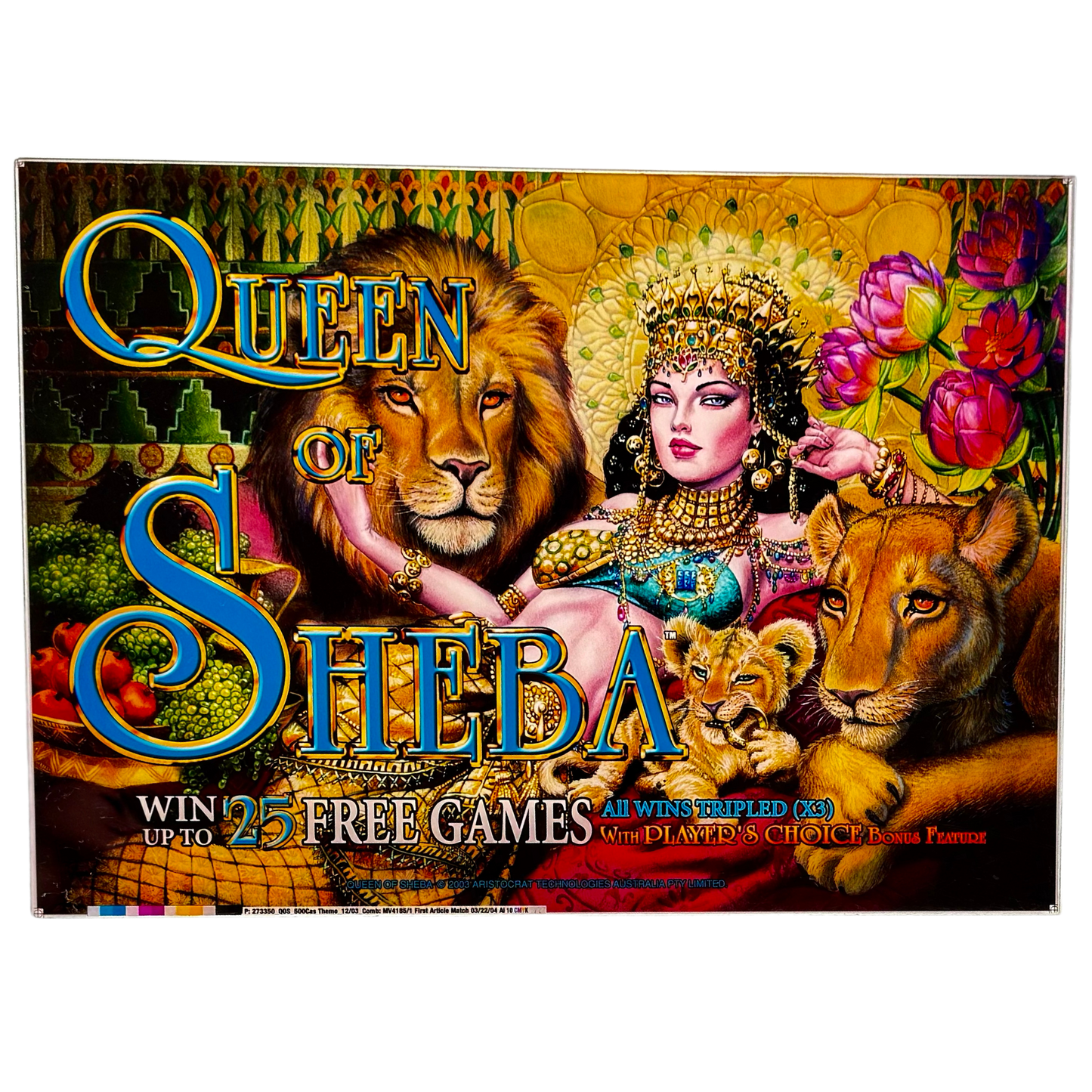 Queen Of Sheba Slot Retro Acrylic