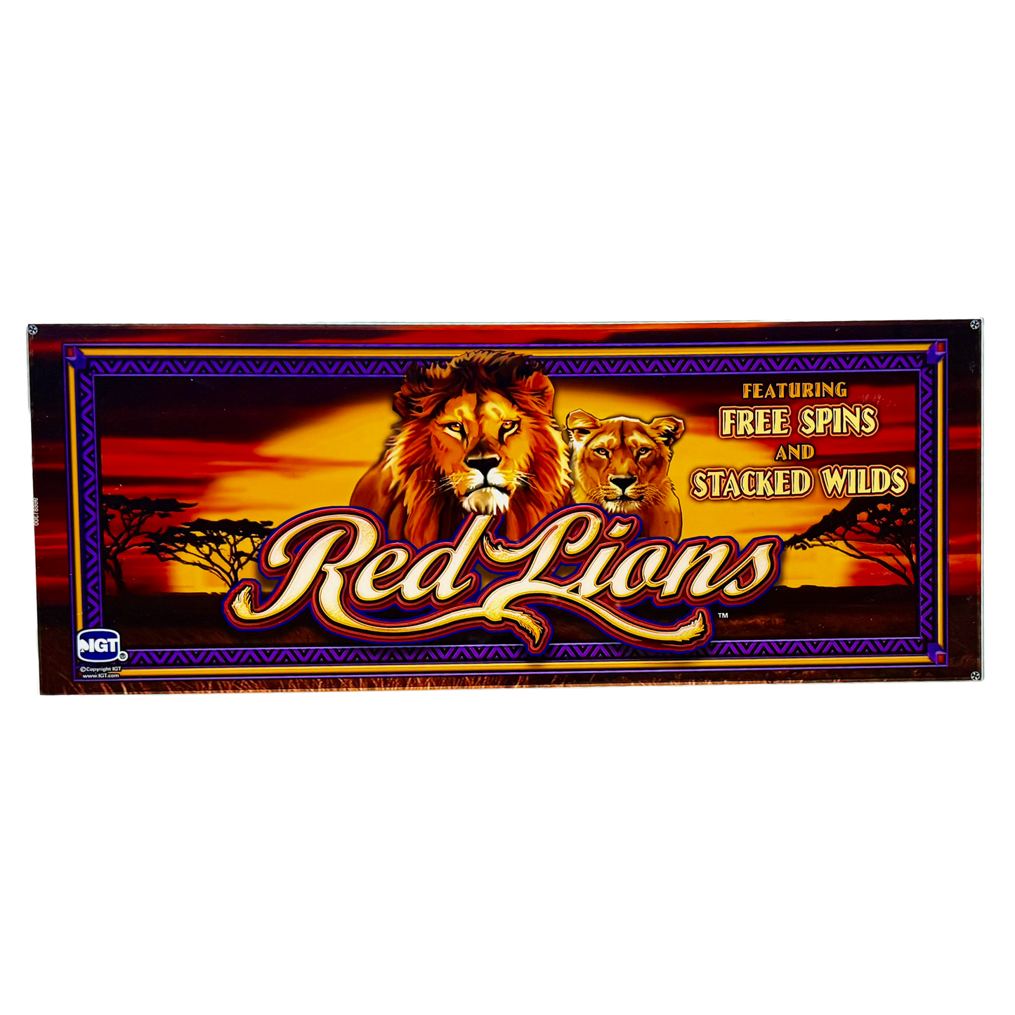 Red Lions Slot Glass