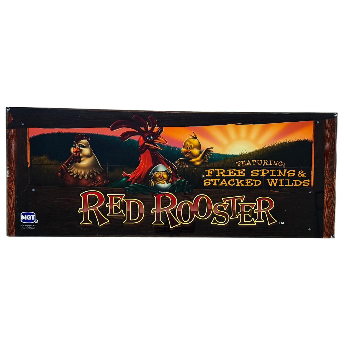 Red Rooster Slot Glass