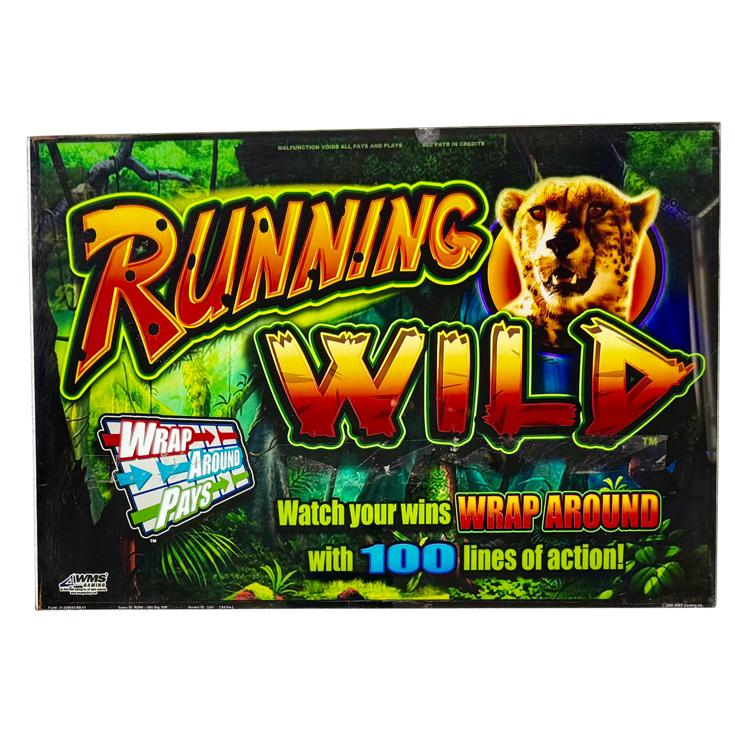 Running Wild Jumbo Slot Glass