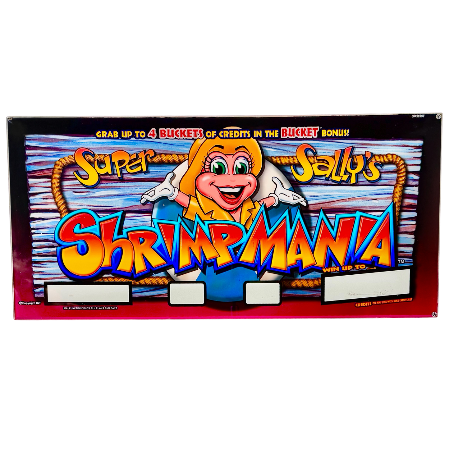 Super Sally's Shrimpmania Slot Glass