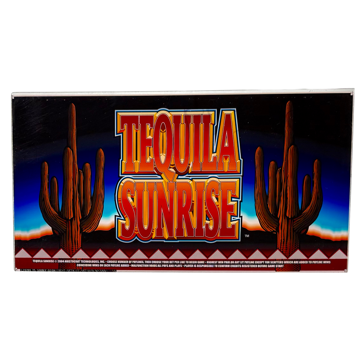 Tequila Sunrise Slot Retro Acrylic