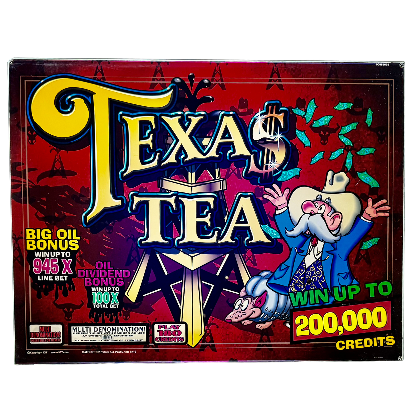 Texas Tea Jumbo Slot Glass