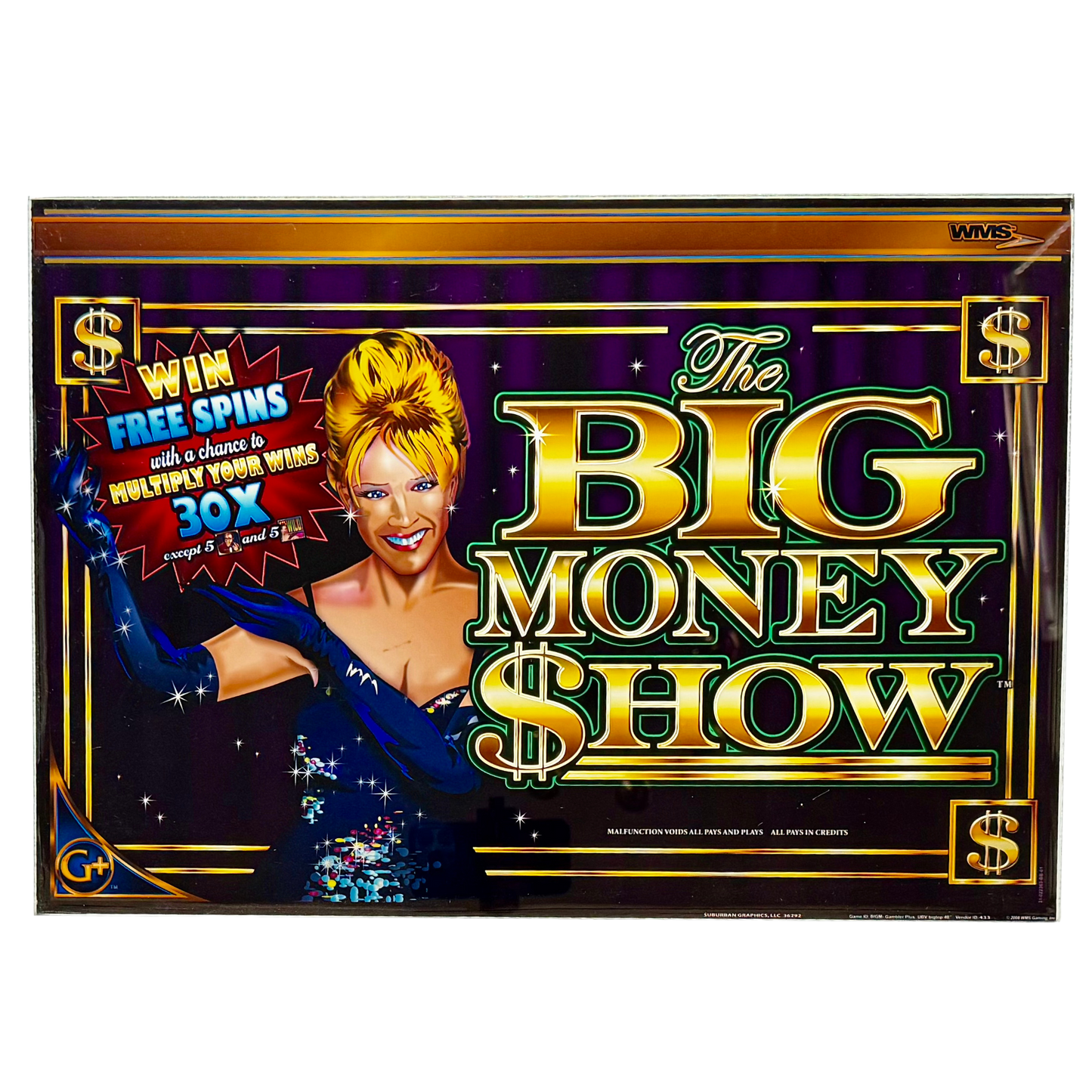 The Big Money Show Jumbo Slot Glass