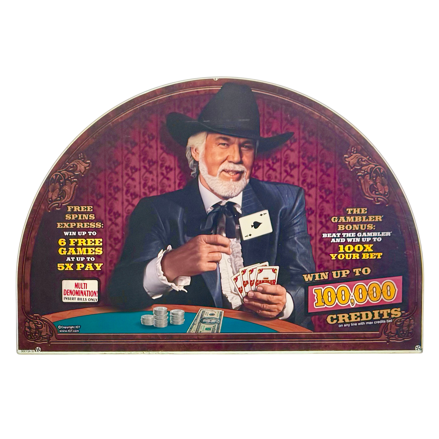Kenny Rogers Slot Glass
