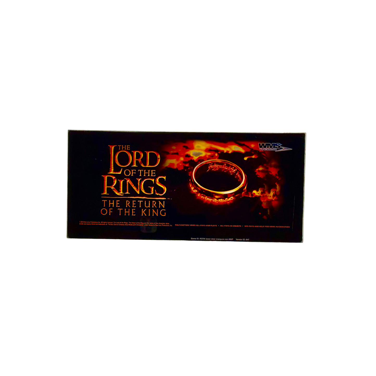 The Lord Of The Rings Slot Glass