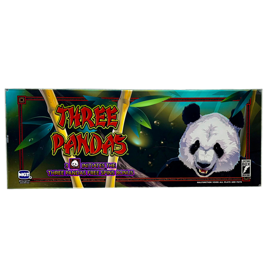 Three Pandas Slot Glass