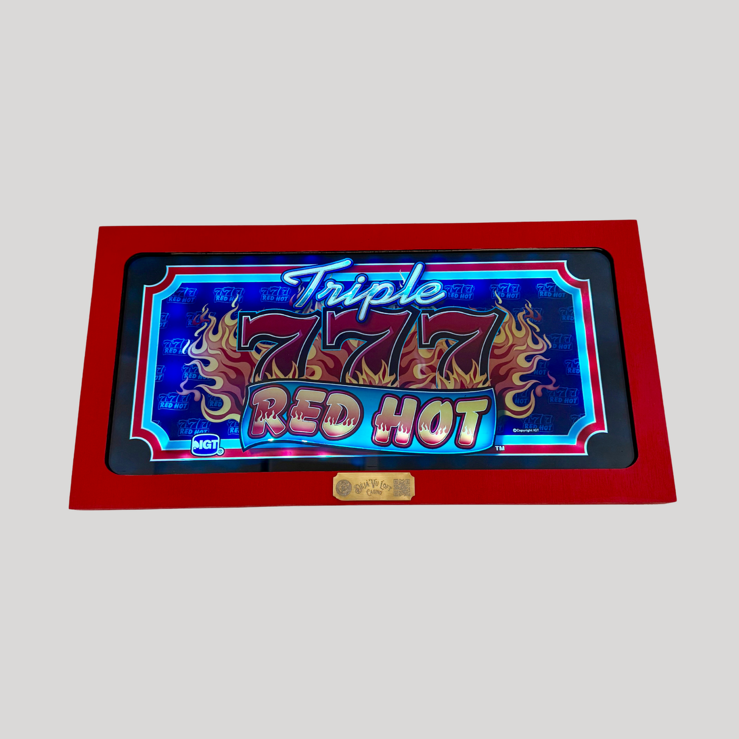 Triple 777 Red Hot Slot Glass