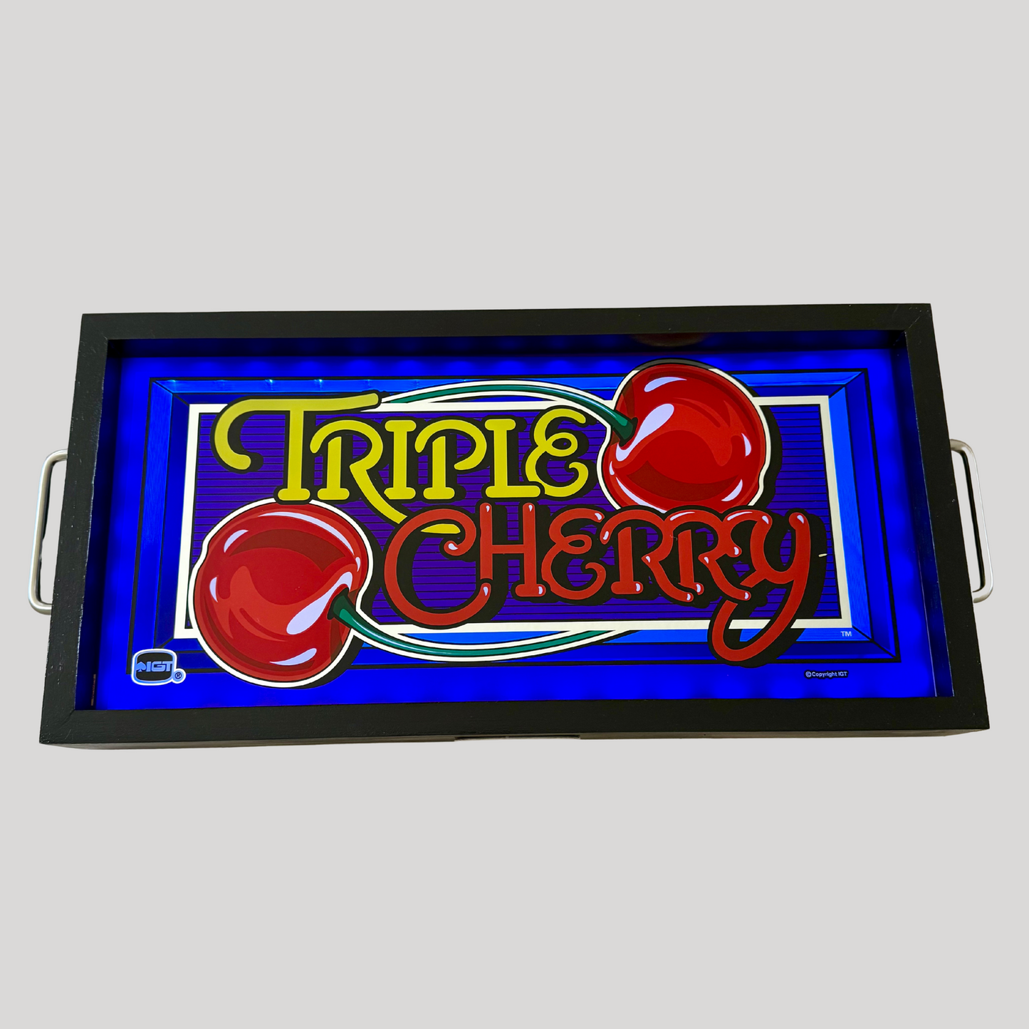 Triple Cherry Slot Glass