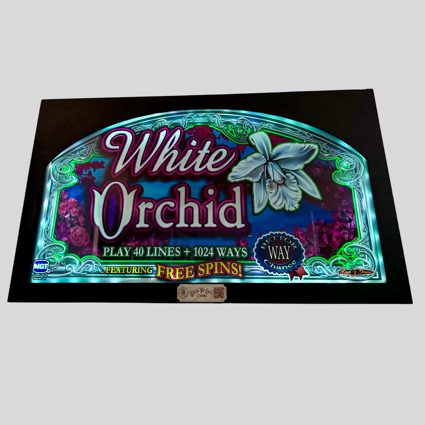 White Orchid Slot Glass