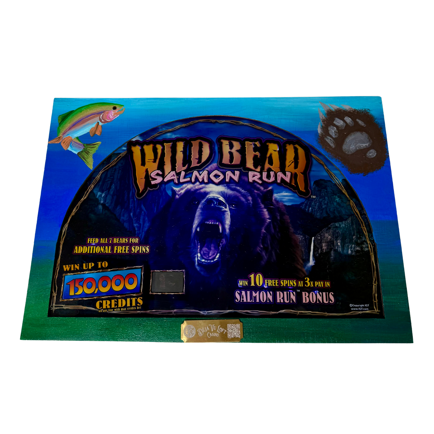 Wild Bear Salmon Run Slot Glass
