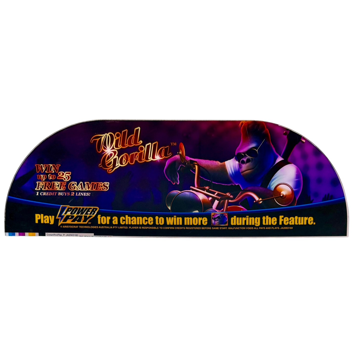 Wild Gorilla Slot Retro Acrylic