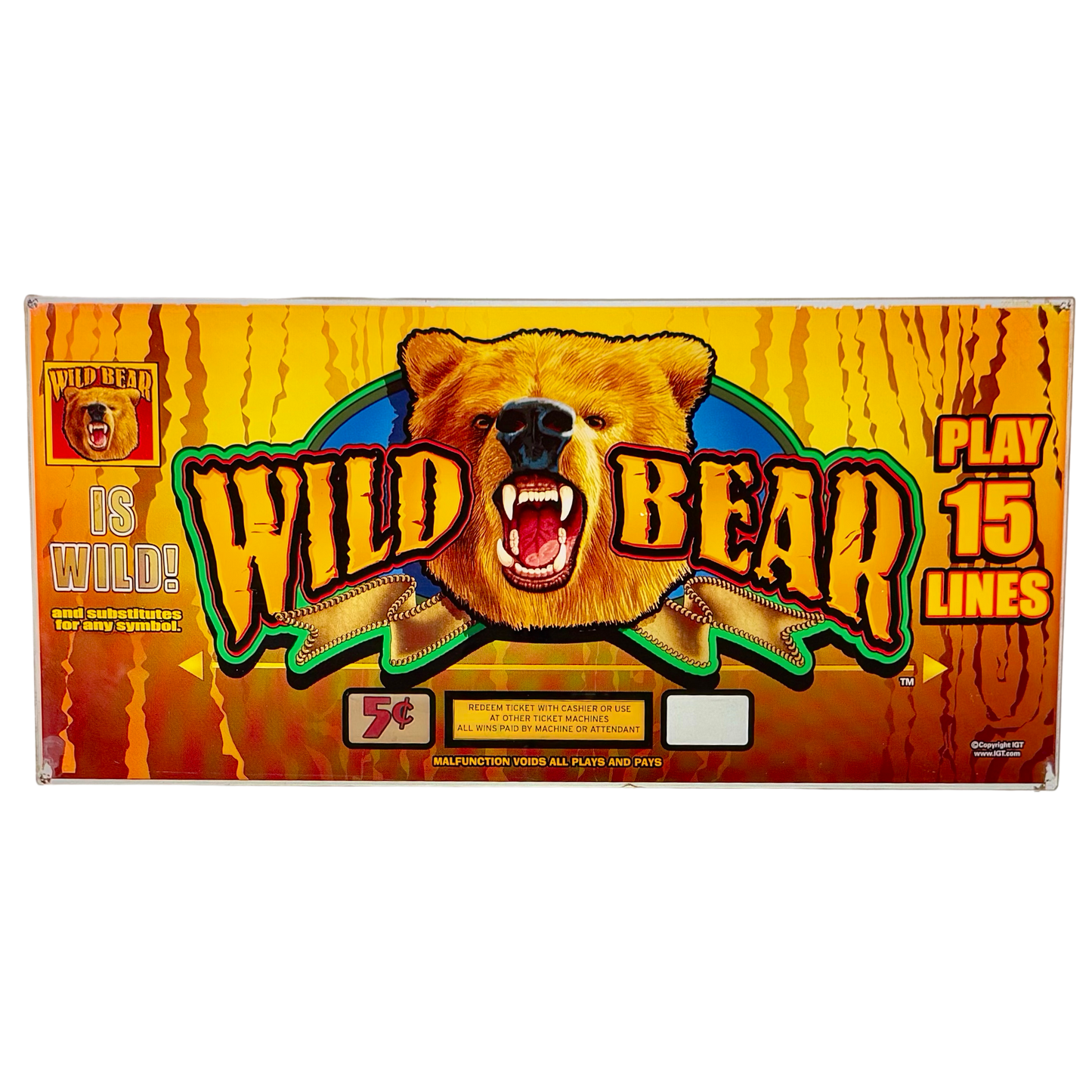 Wild Bear Slot Glass