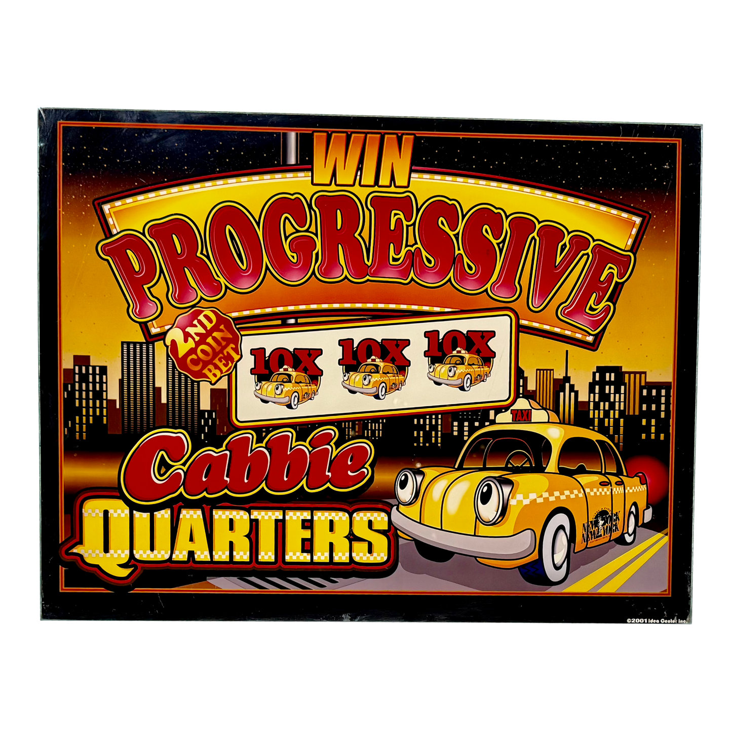 Cabbie Quarters Jumbo Slot Glass