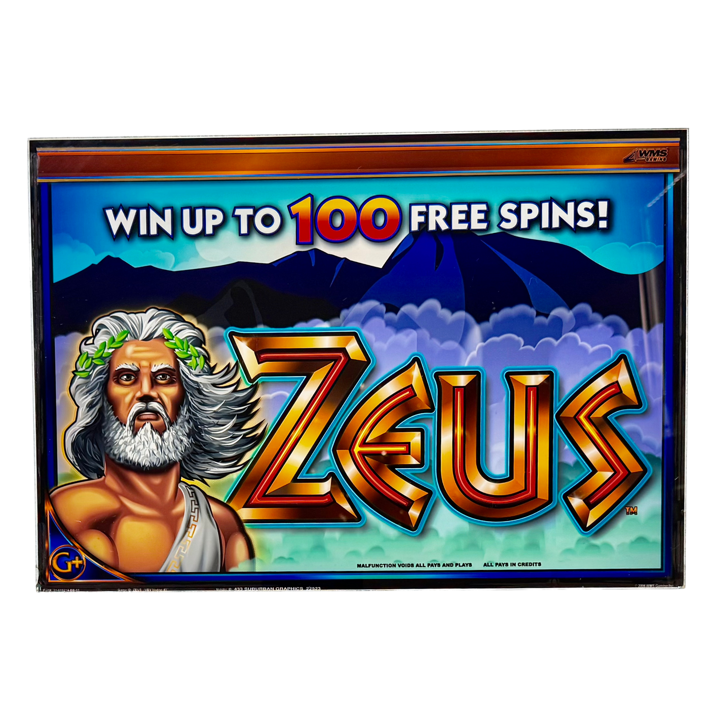 Zeus Jumbo Slot Glass