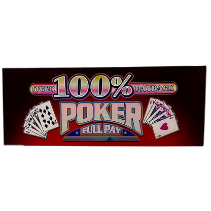 100% Poker Slot Glass