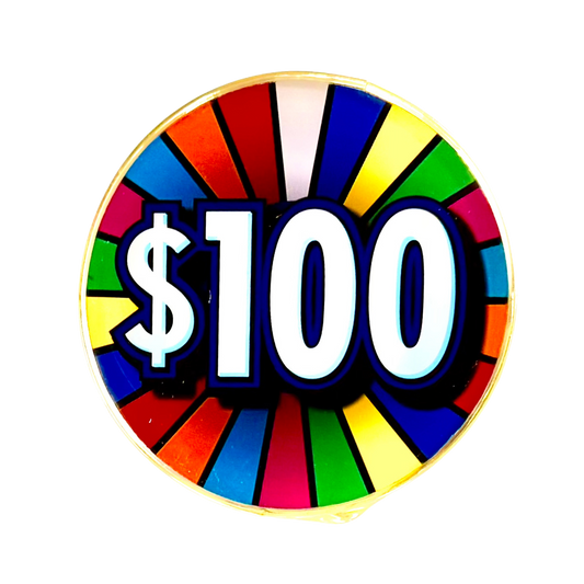 $100 Wheel Of Fortune Slot Retro Acrylic