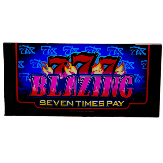 777 Blazing Sevens Times Pay Slot Glass