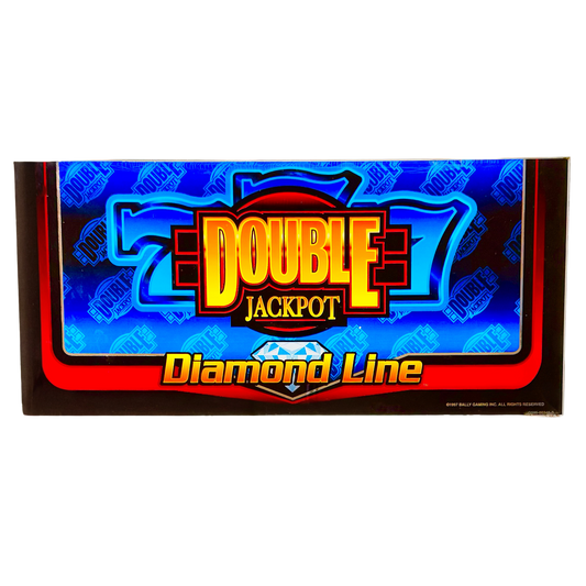 777 Double Jackpot Diamond Line Blue Slot Glass