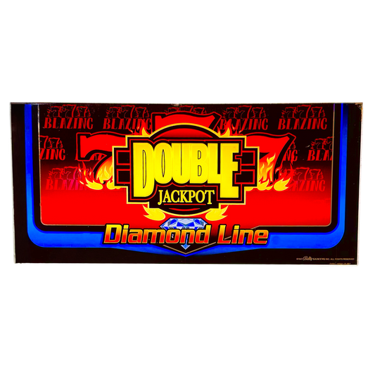 777 Double Jackpot Diamond Line Red Slot Glass