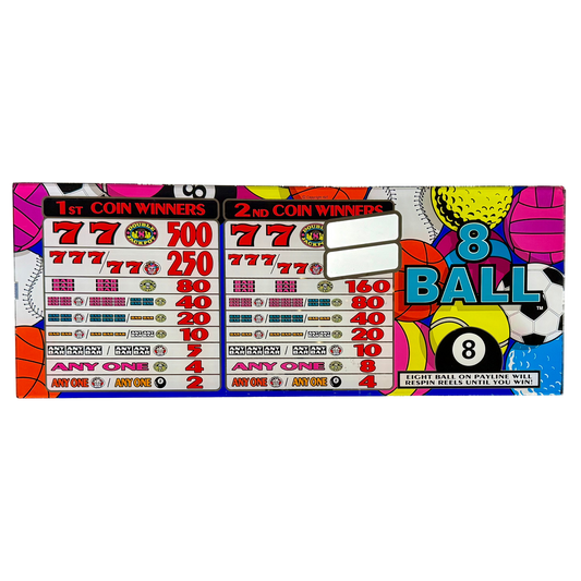 8 Ball Slot Glass
