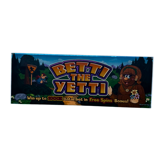 Betti The Yetti Slot Glass