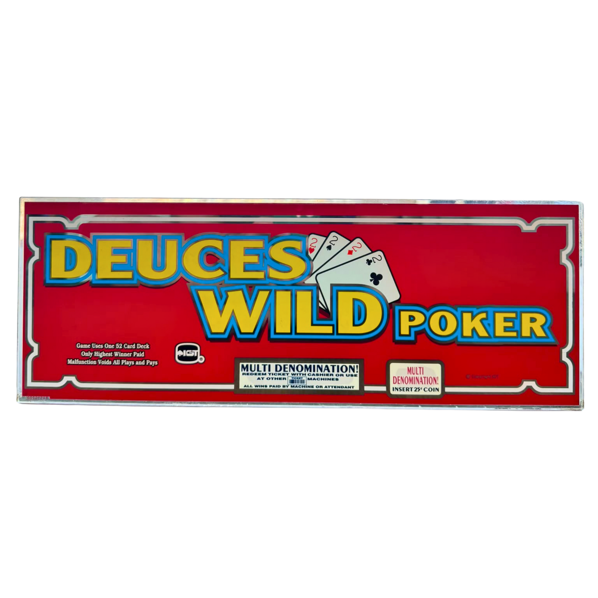 Deuces Wild Poker Slot Glass