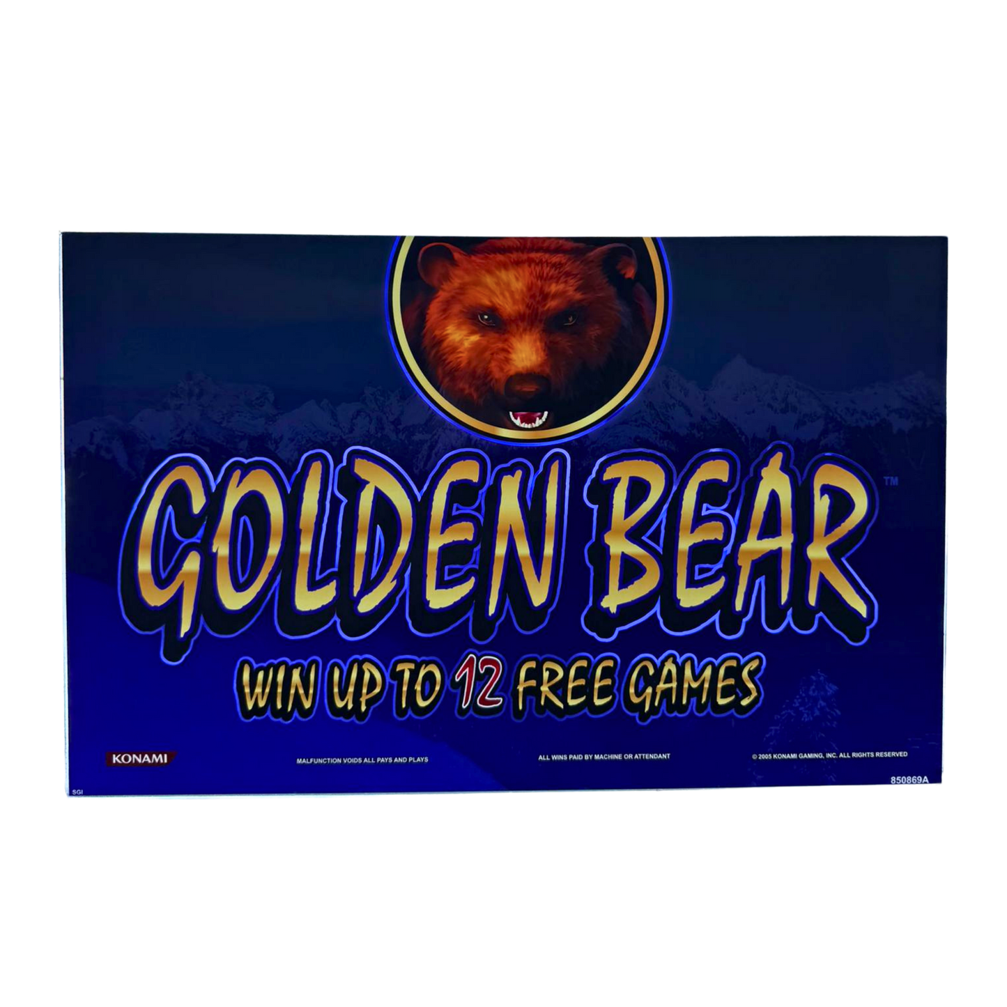 Golden Bear Jumbo Slot Glass
