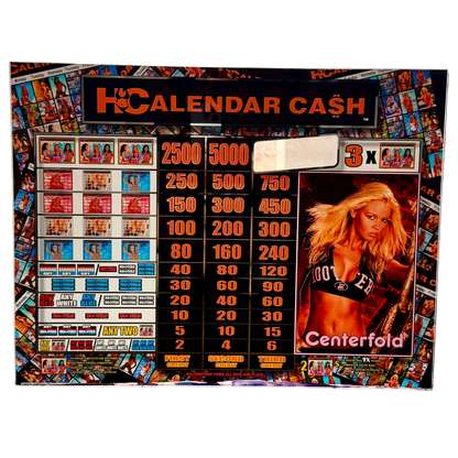 Hooters Calendar Cash Jumbo Slot Glass