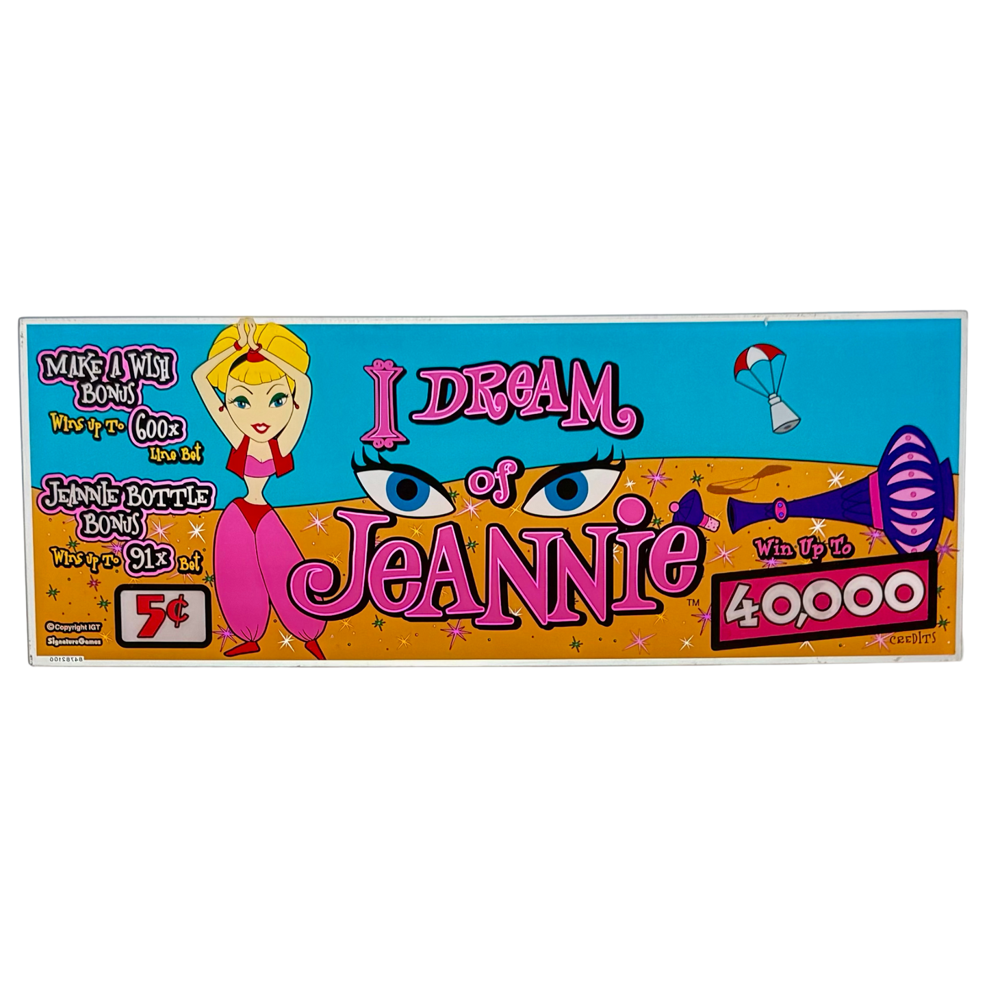 I Dream Of Jeannie Slot Glass
