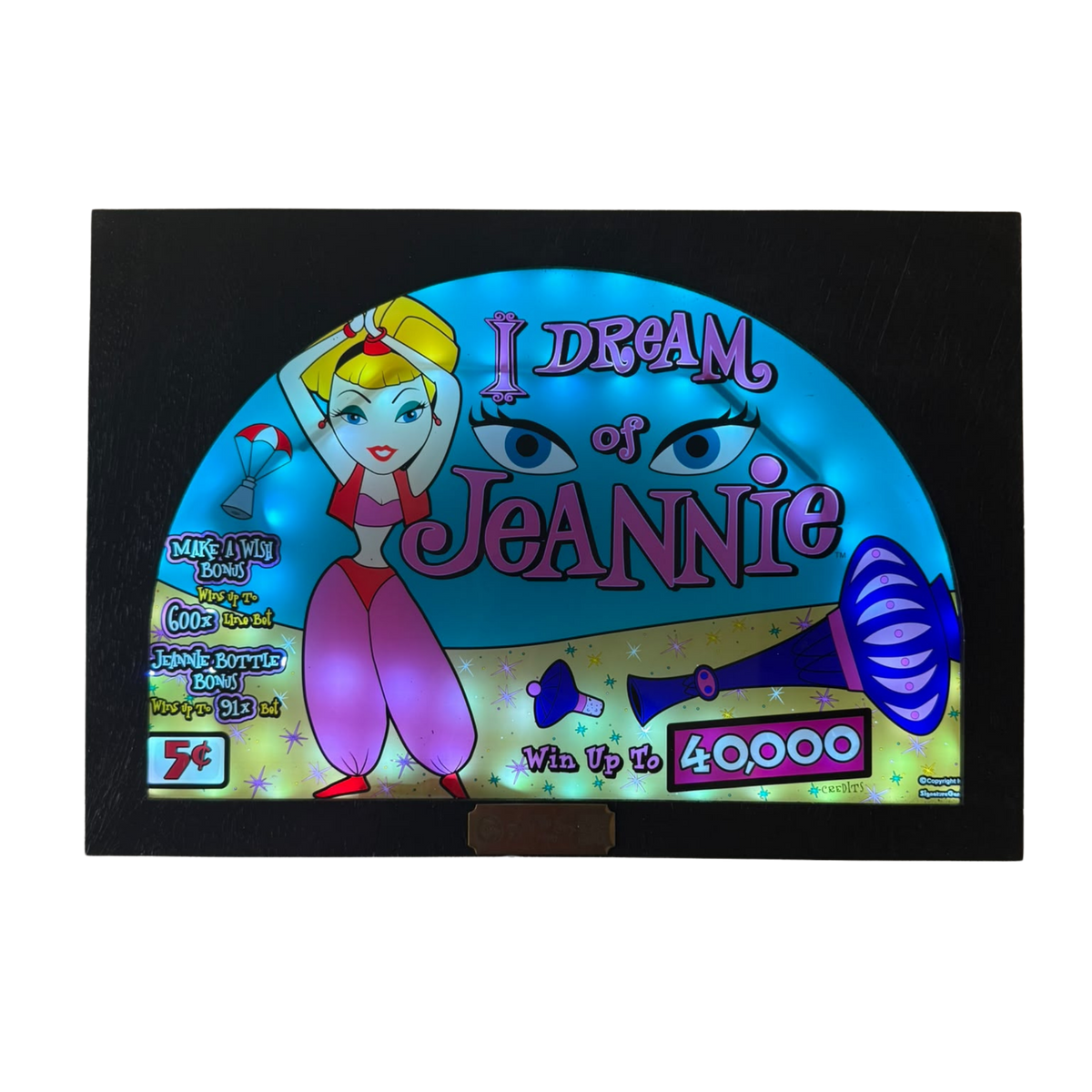 I Dream Of Jeannie Slot Glass