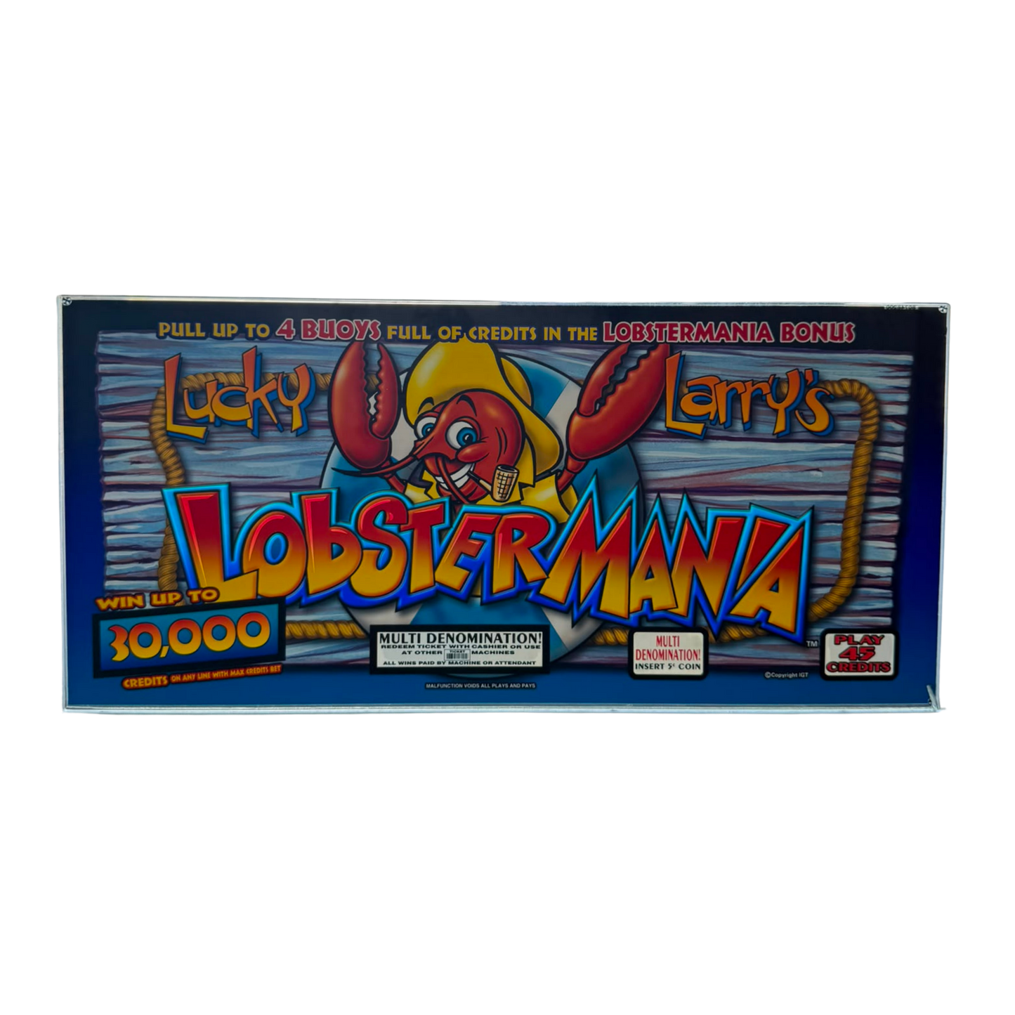 Lucky Larry's Lobstermania Slot Glass