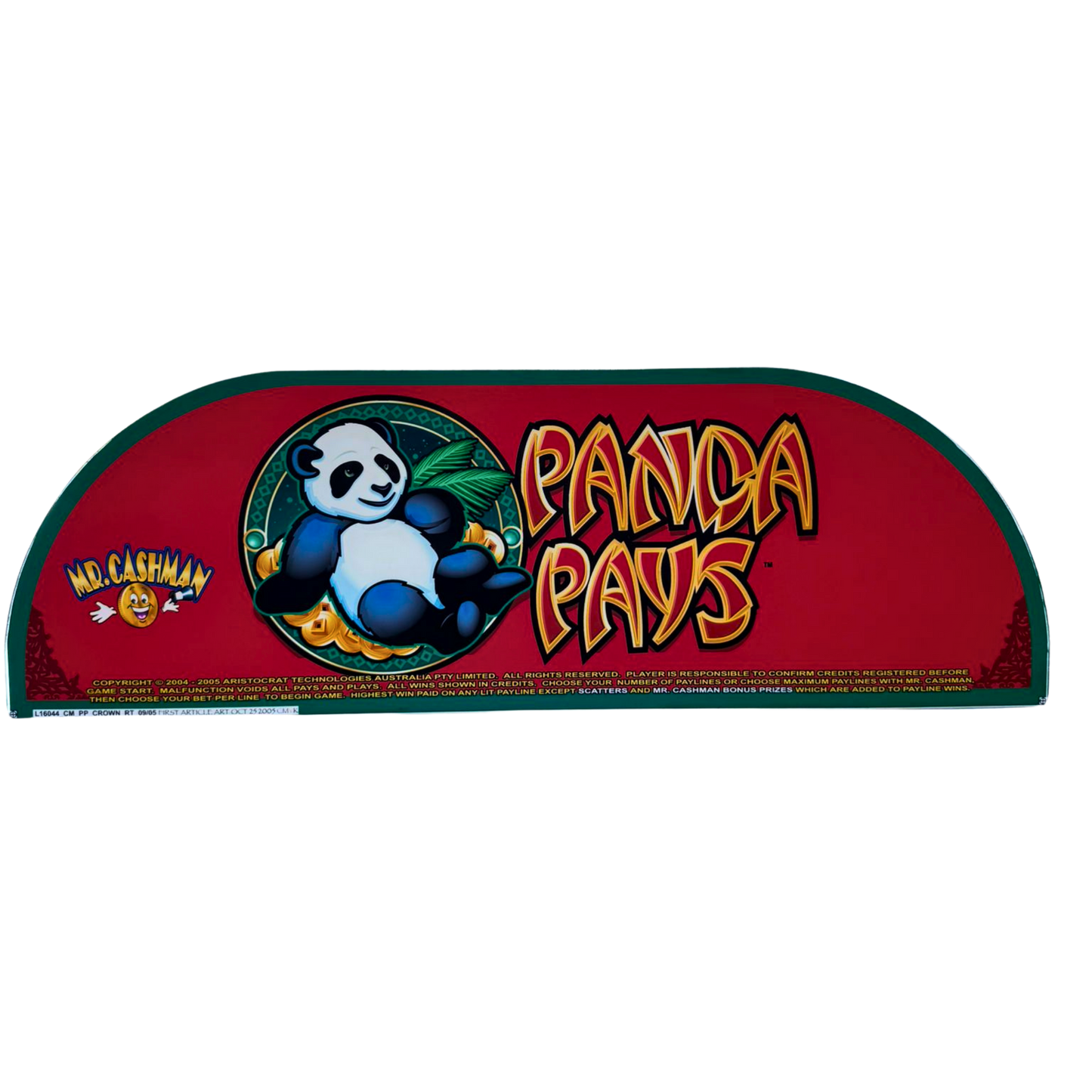 Panda Pays Slot Retro Acrylic