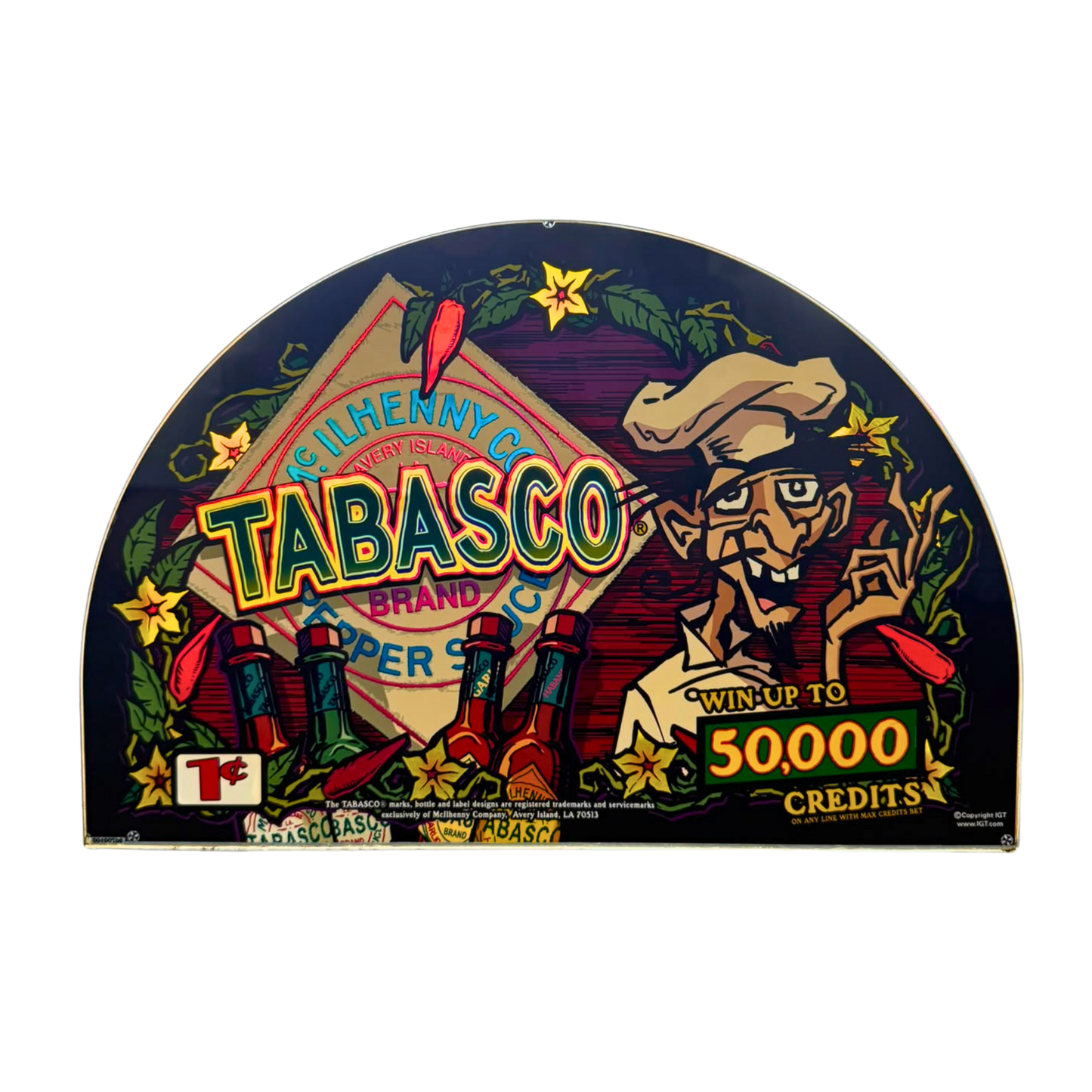 Tabasco Slot Glass