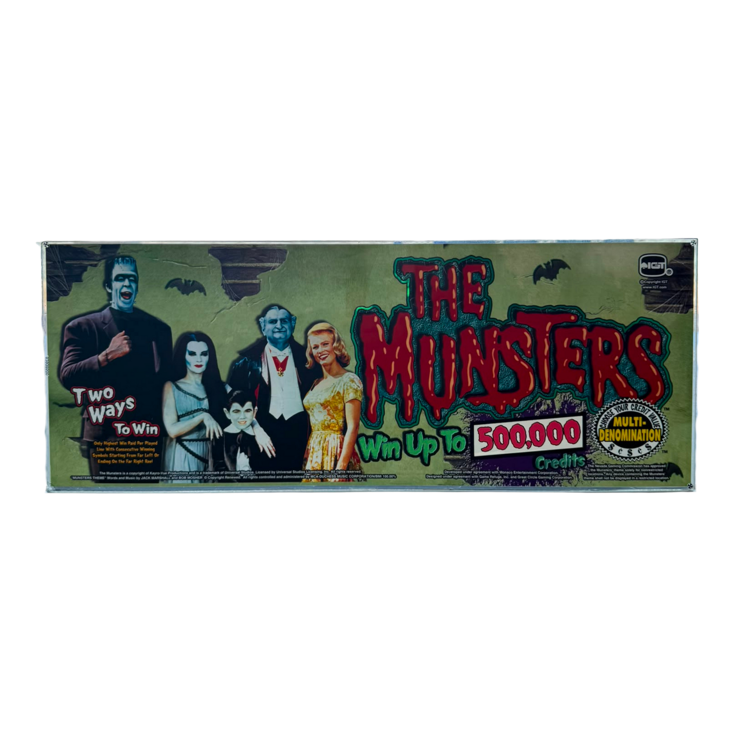 The Munsters Green Slot Glass