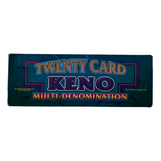 Twenty Card Keno Slot Glass