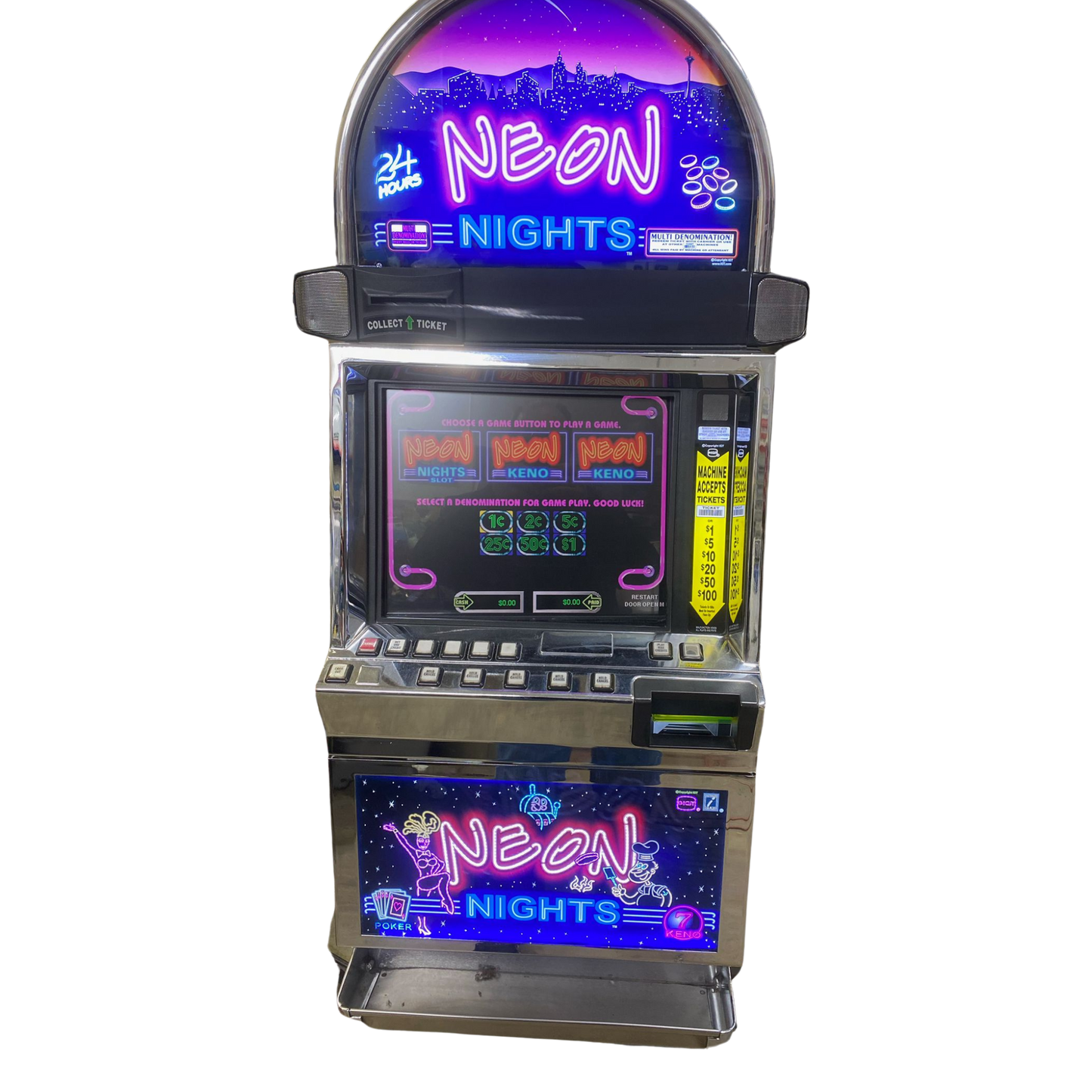 Neon Nights Slot Glass